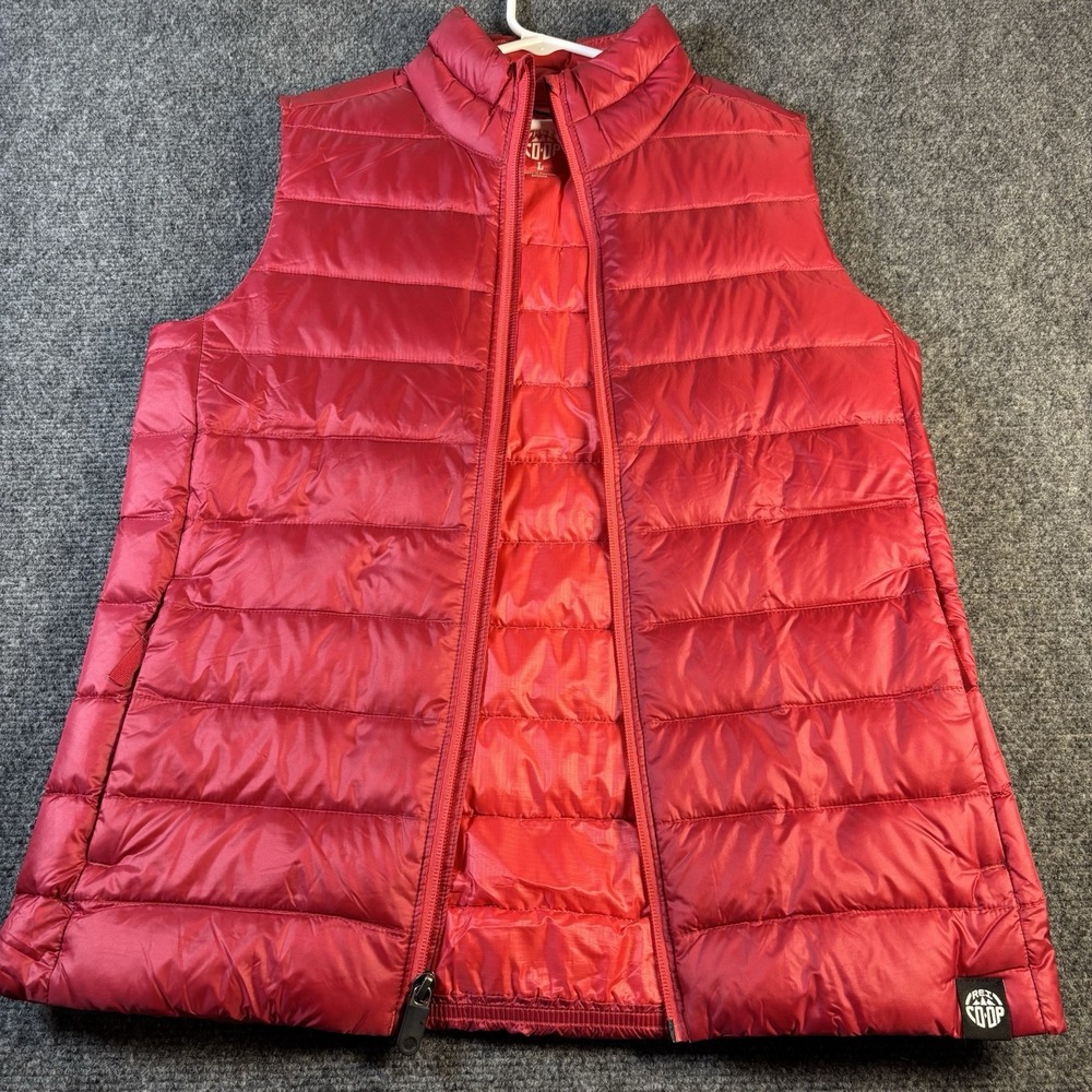 REI Co-op Puffer Vest Women Large Red 650 Down Insulated Lightweight Outdoor